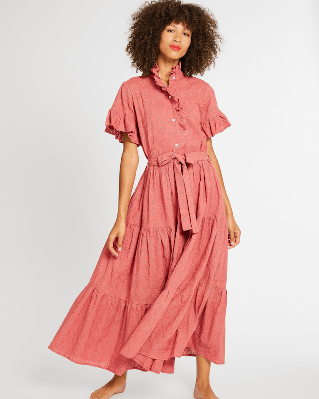 MILLE Victoria Eyelet Dress Rosewood MILLE Victoria Eyelet Dress Rosewood