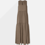 FRAME Sleeveless Tiered Maxi Cypress
