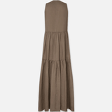 FRAME Sleeveless Tiered Maxi Cypress
