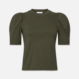 FRAME Draped Femme Short Sleeve Tee Fatigue