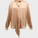 FRAME Femme Tie Neck Blouse