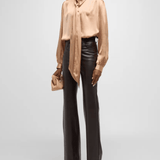 FRAME Femme Tie Neck Blouse