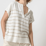 Lilla P Striped Split Neck Tunic