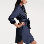 Frances Valentine Perfect Shirtdress Navy