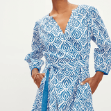 Velvet Kenley Dress Blue Mosaic
