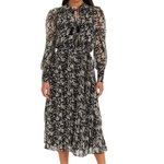 ALLISON NY Floral Maxi Dress Black