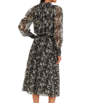ALLISON NY Floral Maxi Dress Black