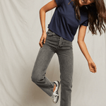 perfectwhitetee Springsteen Baby Tee Navy