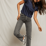 perfectwhitetee Springsteen Baby Tee Navy