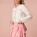 LoveShackFancy Tribeca Skirt Bubblegum