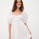 For Love & Lemons Jackson Mini Dress White