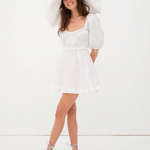 For Love & Lemons Jackson Mini Dress White