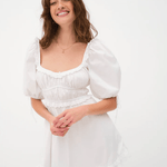 For Love & Lemons Jackson Mini Dress White