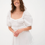 For Love & Lemons Jackson Mini Dress White