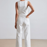Classic Merida Straight Pant Cream