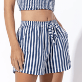Lusana Donovan Poplin Short Blair Stripe