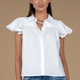 Elizabeth James Val Top White