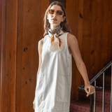 Lilla P Side Button Canvas Dress