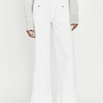 FRAME 70's Patch Pocket Crop Straight White
