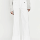 FRAME 70's Patch Pocket Crop Straight White