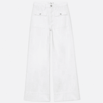 FRAME 70's Patch Pocket Crop Straight White