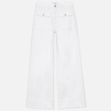 FRAME 70's Patch Pocket Crop Straight White