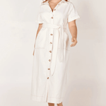 Girl and The Sun Nicole Midi Dress Ivory