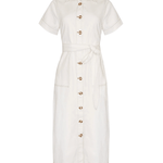 Girl and The Sun Nicole Midi Dress Ivory