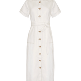 Girl and The Sun Nicole Midi Dress Ivory
