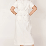 Girl and The Sun Nicole Midi Dress Ivory