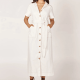 Girl and The Sun Nicole Midi Dress Ivory