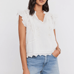 Velvet Charlene Lace Top Off-White