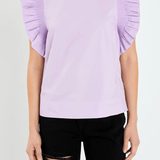 English Factory Pop It Ruffle Top