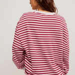 Classic Striped Crew Raspberry Combo