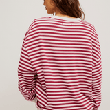 Classic Striped Crew Raspberry Combo