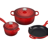Le Creuset Cerise 5 Piece Cast Iron Set