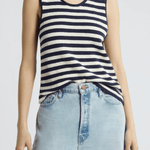 FRAME Mariner Sweater Tank Navy