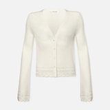 FRAME Pointelle Cardi Cream