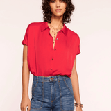 Ramy Brook Lucinda Bodysuit Flambe