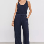 Velvet Winnie Linen Jumpsuit Shadow