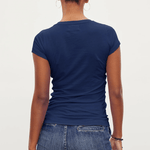 Velvet Jemma Gauzy Fitted Tee Midnight