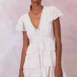 LoveShackFancy Binselle Dress True White