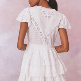 LoveShackFancy Binselle Dress True White