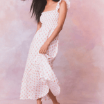 LoveShackFancy Guinevere Dress Cerise Pink