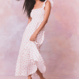 LoveShackFancy Guinevere Dress Cerise Pink