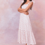 LoveShackFancy Guinevere Dress Cerise Pink