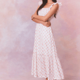 LoveShackFancy Guinevere Dress Cerise Pink