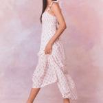 LoveShackFancy Guinevere Dress Cerise Pink