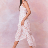 LoveShackFancy Guinevere Dress Cerise Pink