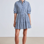 Apiece Apart Anna Shirt Dress Blue Stripe